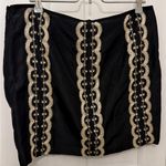 Tracy Reese  Women’s Black 100% Silk Embellished Beaded Rhinestone Mini Skirt Photo 1