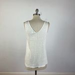 Sundance  White V Neck Linen Tank Top Photo 4