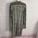 Norma Kamali Button down shirt dress in snake print 2023 stretch retro chic LG Photo 3