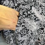 Free People  Bomber Jacket Black Purple Floral Snap Close Lightweight Boho Size S Photo 8