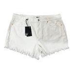 Paige  Women's Frayed Hem White Jean Shorts Photo 2