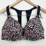 Cacique  Boost Plunge Floral Lace Back Padded Underwire Bra. Size 42D Photo 0