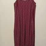 & Other Stories & OTHER STORIES Burgundy Printed Double Slit Midi Slip Dress, Size 4 Photo 1