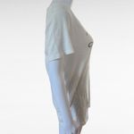 J.Crew Factory White 3D Silk Rosette Graphic Cotton Short Sleeve Tee XL Photo 2