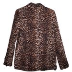 Rachel Zoe Womens Brown Black Cheetah Long Sleeve Blazer Suit Coat Jacket XS NWT Photo 1
