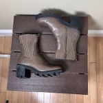 A New Day Chocolate Brown faux Leather booties Stretch Sides size 8.5 Photo 7