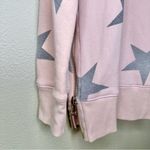 Sundry  Light Pink Gray Star Side Zip Crewneck Sweatshirt Sweater Photo 6