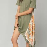 Anthropologie Green Contrast Tshirt Dress Photo 0