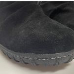 Khombu  Bonnie Black Suede Leather Faux Fur Ankle Boots Women's Size 6 Photo 3