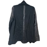 Spanx  Drape Front Faux Leather Convertible Jacket Black Size XL Photo 5