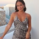 ZARA  maxi dress cheetah leopard animal print slip satin evening party cocktail Photo 7