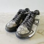 Coach  Gray Nova Signature Canvas Patent Leather Sneakers - US 6.5 Photo 0