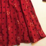 Free People New Two Faces Milkmaid Mini Dress Floral Smocked Puff Sleeve Red Photo 9