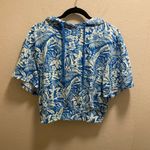Ivory Ella  Andrea Tropical Hawaiian Cropped Hoodie Photo 0
