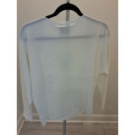 Liv Milano Size M White Embellished Rhinestones Heart Pullover Sweater Photo 5