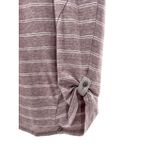 Kuhl Laurel Womens S Mauve Striped Button Tab Sleeve Short Sleeve T Shirt Top Photo 2