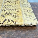 Vintage Clemente yellow snakeskin clutch purse size 11x7" Photo 4