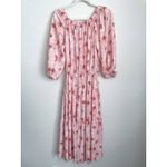 Alexis Tilia Pink Floral Off the Shoulder Tiered Midi Dress Photo 2