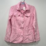 J. McLaughlin  Womens Skye Jacket XS NWT $228 Pink Solid Button Linen‎ Collar Rose Photo 0