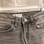 ZARA  TRF Stove Pipe Black Grey Wash High Waisted Straight Leg Jeans Size 2 Photo 4