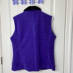 Bob Mackie NWOT Vintage  women’s purple fleece embroidered‎ fuzzy collar vest art Photo 4
