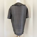 Piazza Sempione Italy Gray Ramie Silk Ruffle Bow Blouse Size 42. Large. Photo 3