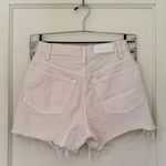 RE/DONE  Cream Frayed Jean Shorts 26 Waist Photo 5