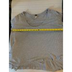 Free People We The Free Gray Waffle Knit Thermal Raw Hem S Oversized Twilight Photo 7