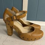 Calvin Klein VENTURE Women's Strappy Tan Leather Studded High Heel Shoes 8 M Photo 3