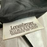 Longaberger  Black Brown Plaid Cloth Bucket Bag Silver Hardware Vintage Fall Cozy Photo 12