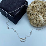 Sterling Silver Love Knot Minimalist Choker Necklace Silver Photo 0