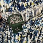 Wild Fable Blue Micro Floral O Neck Tiered Short Sleeve Mini Summer Dress Small Photo 3