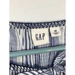Gap Women's Cotton Tie-Neck Long Sleeve Peasant Top Blouse Striped Blue Medium Photo 3