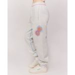 By Samii Ryan Smiley Rainbow Sweatpants Women's Small Gray Elastic Waist Printed Photo 9
