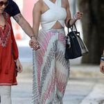 Alice + Olivia NWT Sheer Pleated Wide Leg in Stripe Skirted Palazzo Pants 2 Photo 6