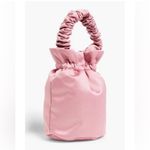Ganni Pink Scrunchie Occasion Knots Top Handle Tote Bag Shoulder Drawstring Purse Photo 1
