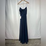 Jenny Yoo NWT  Inesse Chiffon V Neck Maxi Dress in‎ Navy Blue Size 2 Photo 10