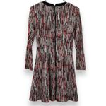 Alice + Olivia  Gwyneth Tie Neck Fit & Flare‎ 3/4 Sleeve Mini Dress Size 2 Photo 5