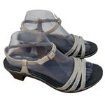 Abeo Grace Rhinestone Glitz Heel Sandal Beige BIO System Party Womens 8.5N Size 8.5 Photo 0