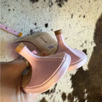 LARROUDE Barbie Marilyn Mule In Tulip Pink Feather Kitten Heel Size 7 Photo 7