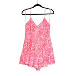Lilly Pulitzer Kyla Neon Pink Paisley Print Sleveless Romper 2 Photo 2