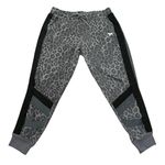 PINK - Victoria's Secret Victoria’s Secret Pink Leopard Thick Fleece Joggers Gray Black White Size Medium Photo 0