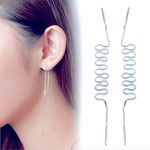 Boutique NEW Long 925 Sterling Silver Threader Stick Dangle Women's Earrings, 15cm Photo 8