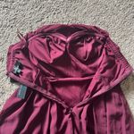 Lulus NWT  Maroon Strapless Maxi Formal Dress Photo 4