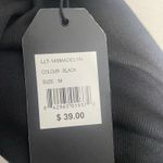 Brave Soul NWT‎  London Black Ribbed Wrap Crop Top Long Sleeve Collared Women's M Photo 7