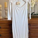 Ser.o.ya Irene Dress – NWT – White – Long Sleeve Bodycon Midi Size M Photo 2