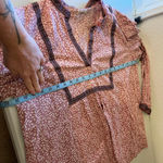 Faherty Aurora Floral Organic Cotton Boho Indie Long Sleeve Blouse Size Large Photo 10