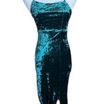 ASOS NWT Womens  Club L London Velvet Square Neck Crushed Velvet Maxi Dress  Sz 4 Photo 3