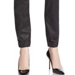3x1 new NYC ☏ Retro Track Pant Cropped Jeans ☏ Shiny Black Coated ☏ Elastic Hems Photo 13