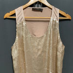 The Limited B23-Women's  Tank Top Size L Gold Sequin Sleeveless Photo 1